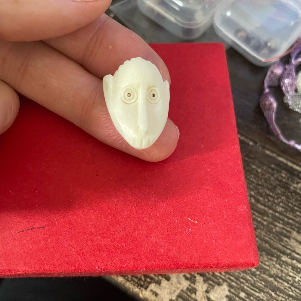 Sweet lil bone dude (hand carved from Bone, ethically sourced)